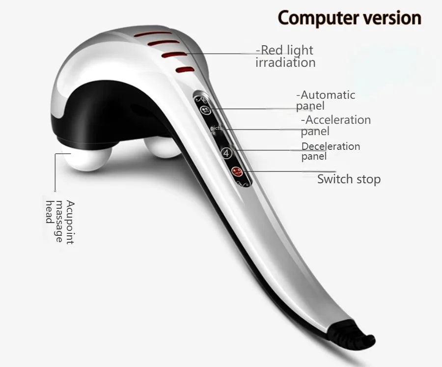 Massager stick   220V massage hammer neck waist hand-held multi-function body tapping meridian hammer back massage hammer