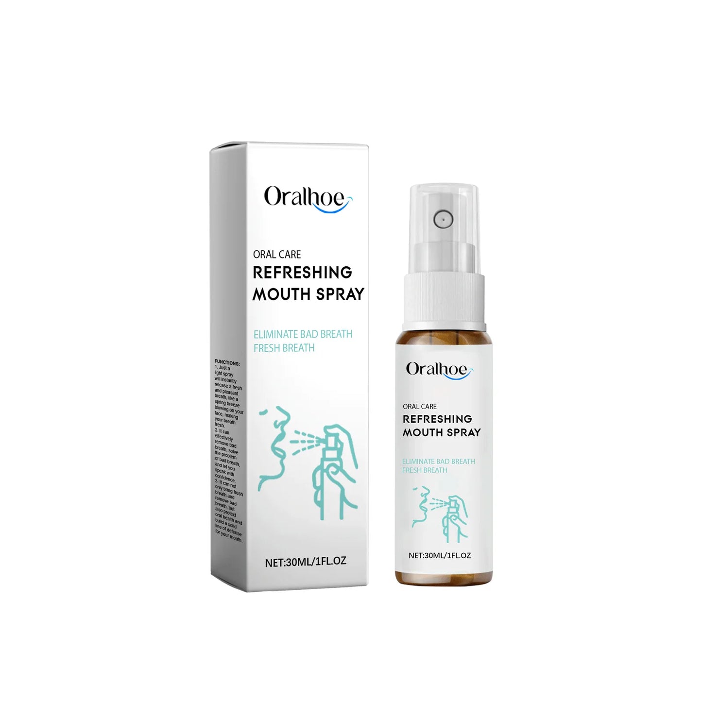 Breath Freshener Spray Remove Bad Breath Long Lasting Fresh Portable Mouthwash Oral Health Care Mint Flavor Mouth Cleaning Spray