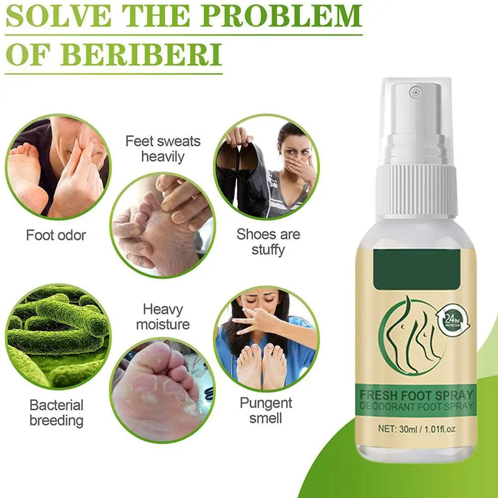 Fresh Foot Deodorant Spray Foot Spray Shoe Odor Remover For Sweaty Feet Natural Shoe Deodorizer And Foot Spray