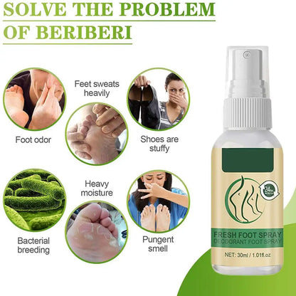 Fresh Foot Deodorant Spray Foot Spray Shoe Odor Remover For Sweaty Feet Natural Shoe Deodorizer And Foot Spray