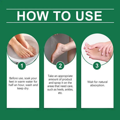 Herbal Anti Crack Foot Cream Peeling Spray Heel Cracking Repair Products Exfoliation Dead Skin Removal Softening Smooth Care