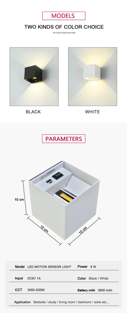 LED Intelligent Motion Sensor Wall lamp