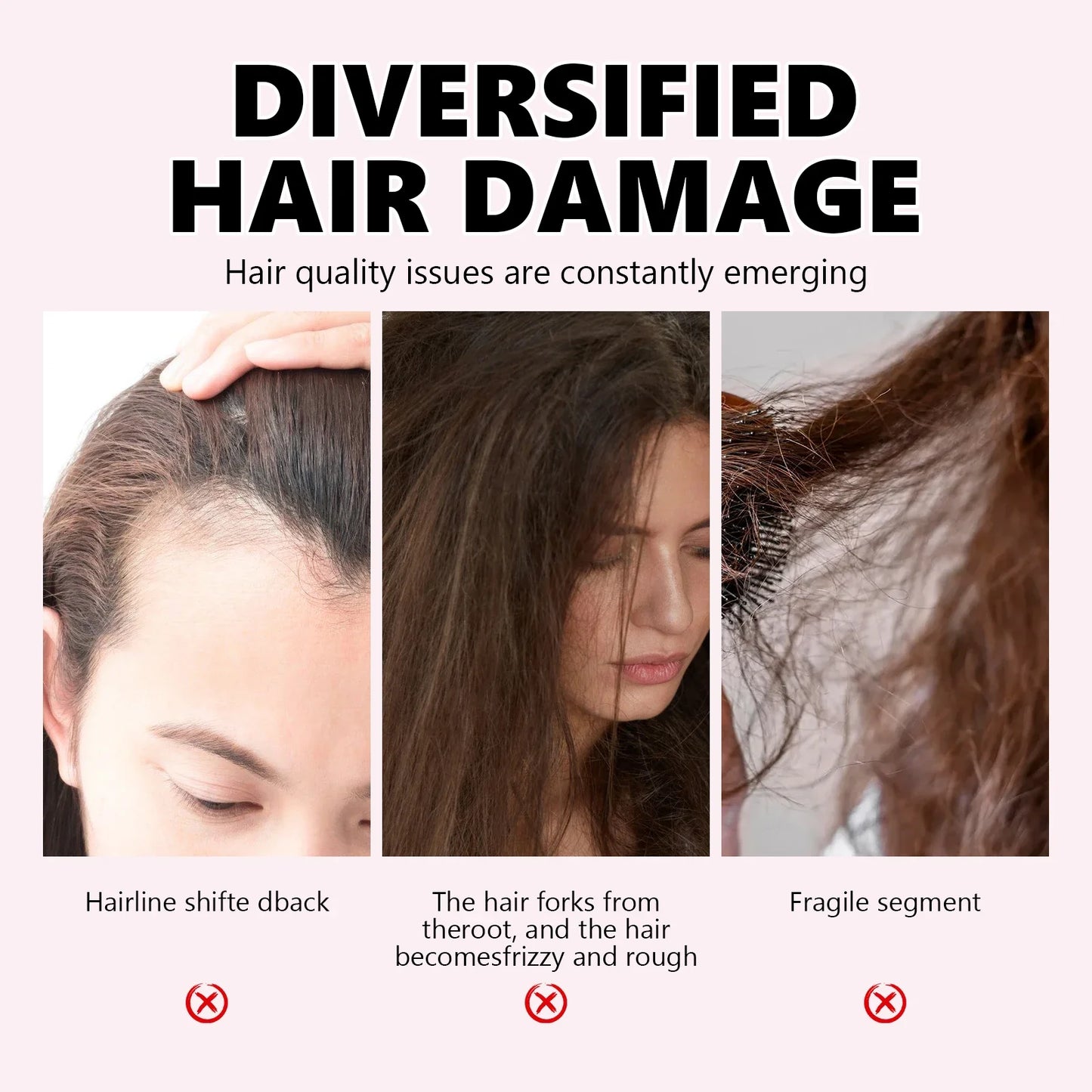 Hair Care Spray Nourishes Hair Scalp Moisturizes And Softens Hair, Repair Damage Strengthen Hair Follicles Reducing Hair Loss