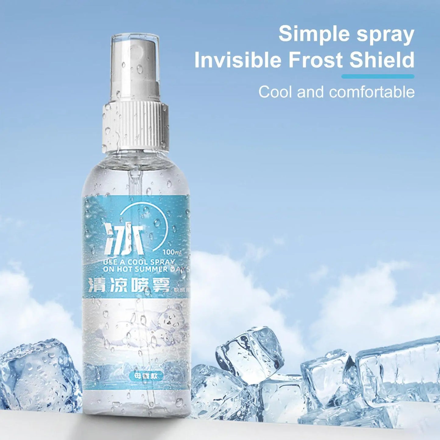100ml Cooling Spray Refreshing Cool For Body Fine Mist Body Cooling Spray Safe Portable Instant Cooling Long Lasting Sprays