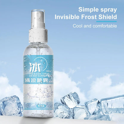 100ml Cooling Spray Refreshing Cool For Body Fine Mist Body Cooling Spray Safe Portable Instant Cooling Long Lasting Sprays