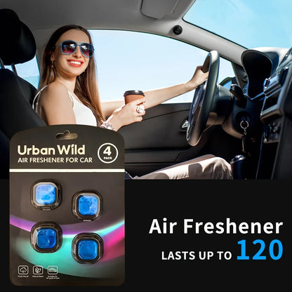 4 Pack Car Air Freshener Car Air Vent Freshener, Car Aroma Relax Long-lasting Fragrance Powerful Odor Eliminator