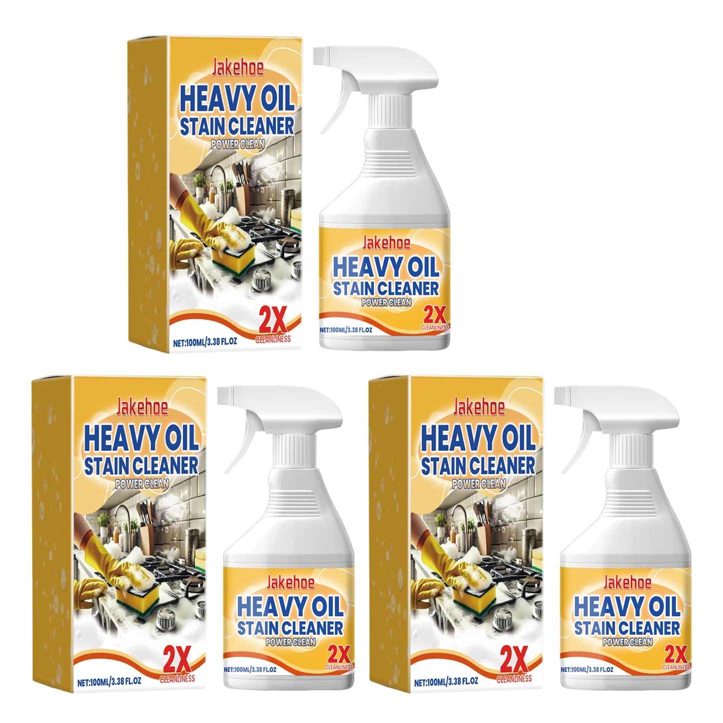 100ml Heavy Oil Cleaner Kitchen Oil Stain Powerful Degreaser Oil Stains Remover Cleaning Grills Oven Home Cooktop Cleaning Spray