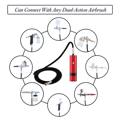 Travel Beauty Care Easy Use Salon Airbrush With Compressor Make Up Nail Art Design Spray Facial Kit For Women Gift