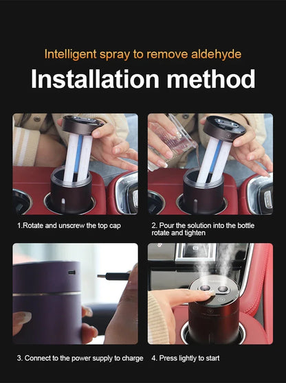 Car Air Freshener USB Charge Aroma Humidifier Mini Essential Oil Diffuser Car Flavoring Aromatherapy Interior Car Accessories