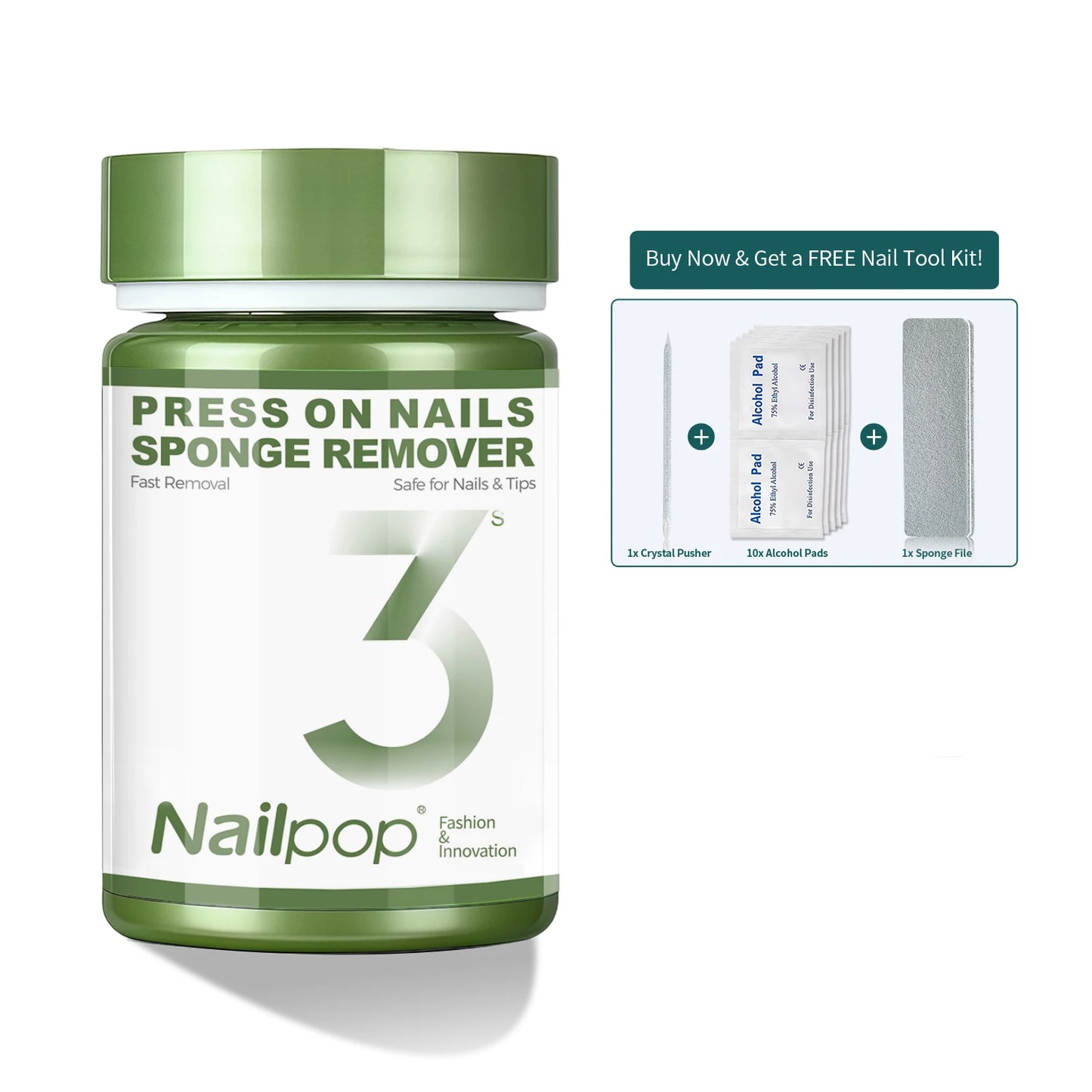Nailpop 60ml Solid Nail Gel Remover Spray Easily Soften and Removes Press-On Nails Fresh Odorless Gel Fake Nail Tip Remover Tool