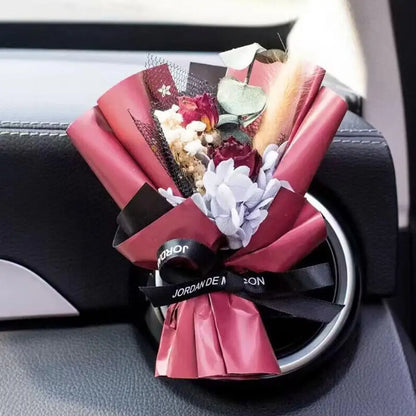 Dried Flower Car Air Freshener Car Air Outlet Aromatherapy For Girls Bouquet Auto Vent Clip Car Accessories Car Decoration