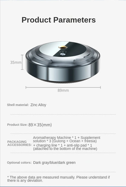 Car Air Freshener Air Purifier Smart Aroma Diffuser for Vehicle Essential Oils Diffuser Office Room Car Smell Distributor