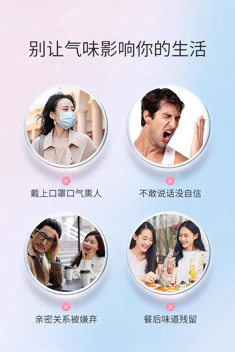 Oral Freshening Spray Natural Fruity Flavor Freshener Spray Oral Care Spray Portable Long-lasting Remove Oral Odor for Smoker