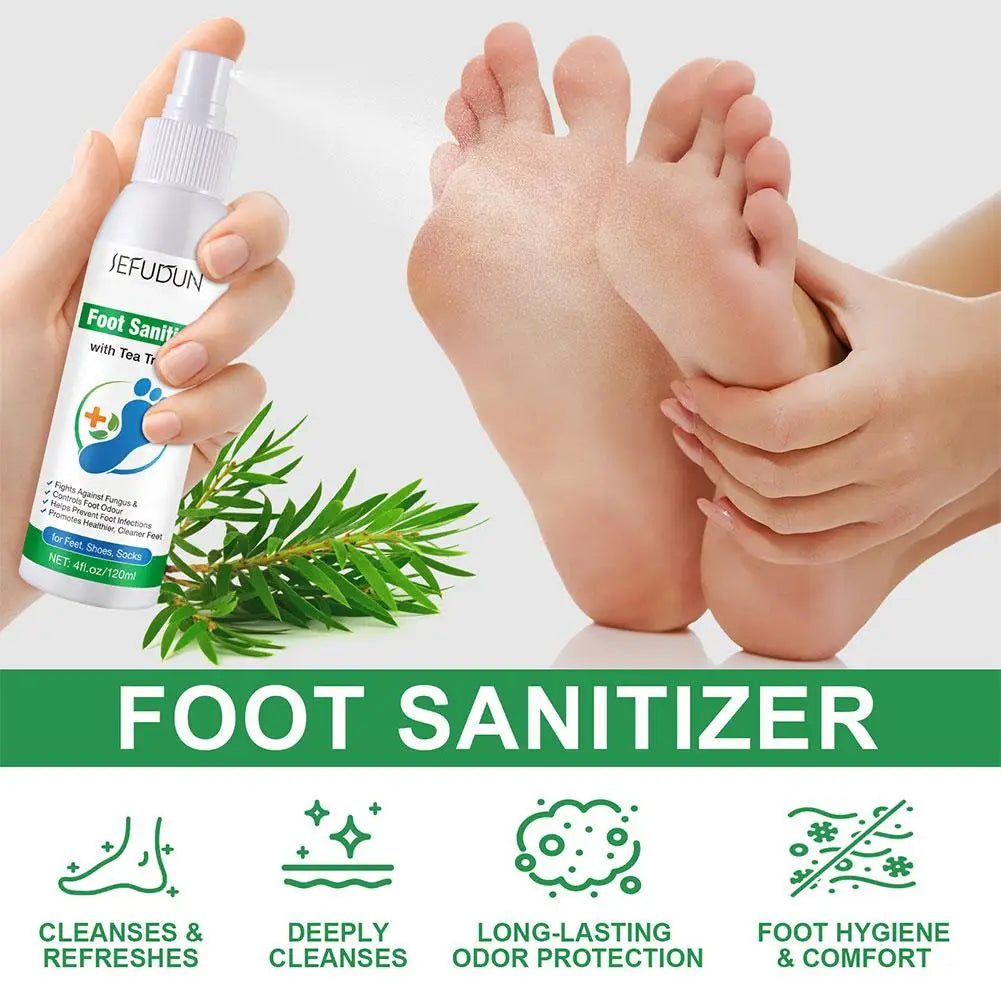100ml Foot Deodorization Spray Removal Odor with Tea Oil Foot Odor Drying Moisturize Foot Tree Sanitizer Spray Foot Deodora Z8Y8