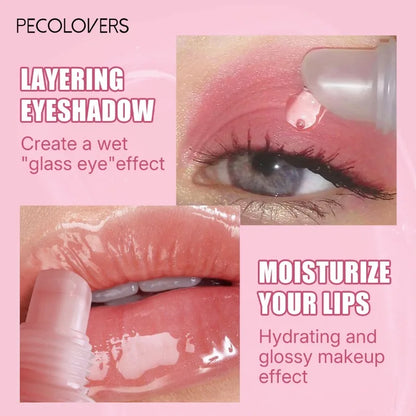 1 Set Hydrating Lip Gloss & Lip Liner Pen, Define Your Lips with 3D Precision, Non-sticky Water Gloss Look, Daily Makeup