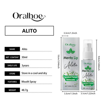 Mint Mouth Freshener Spray Oral Spray Remove Bad Breath Long Lasting Freshens Breath Refreshing Oral Care Products 30ml
