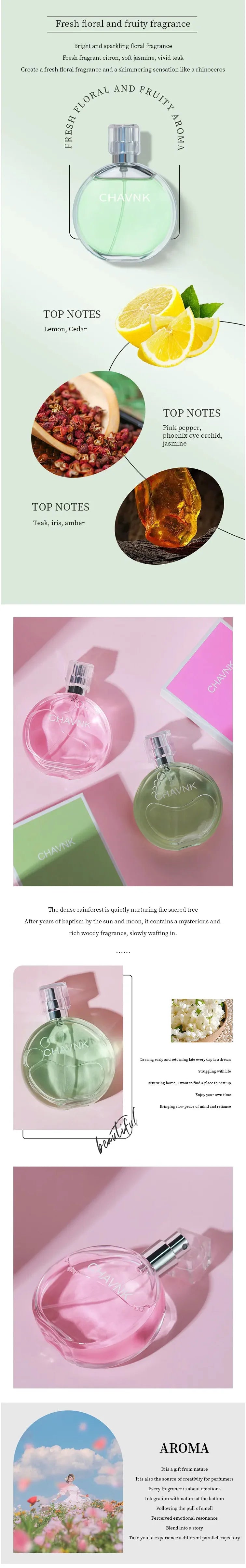 50/100ml high-quality women's perfume, long-lasting eau de Toilette, floral romantic fragrance spray, refreshing and girlish