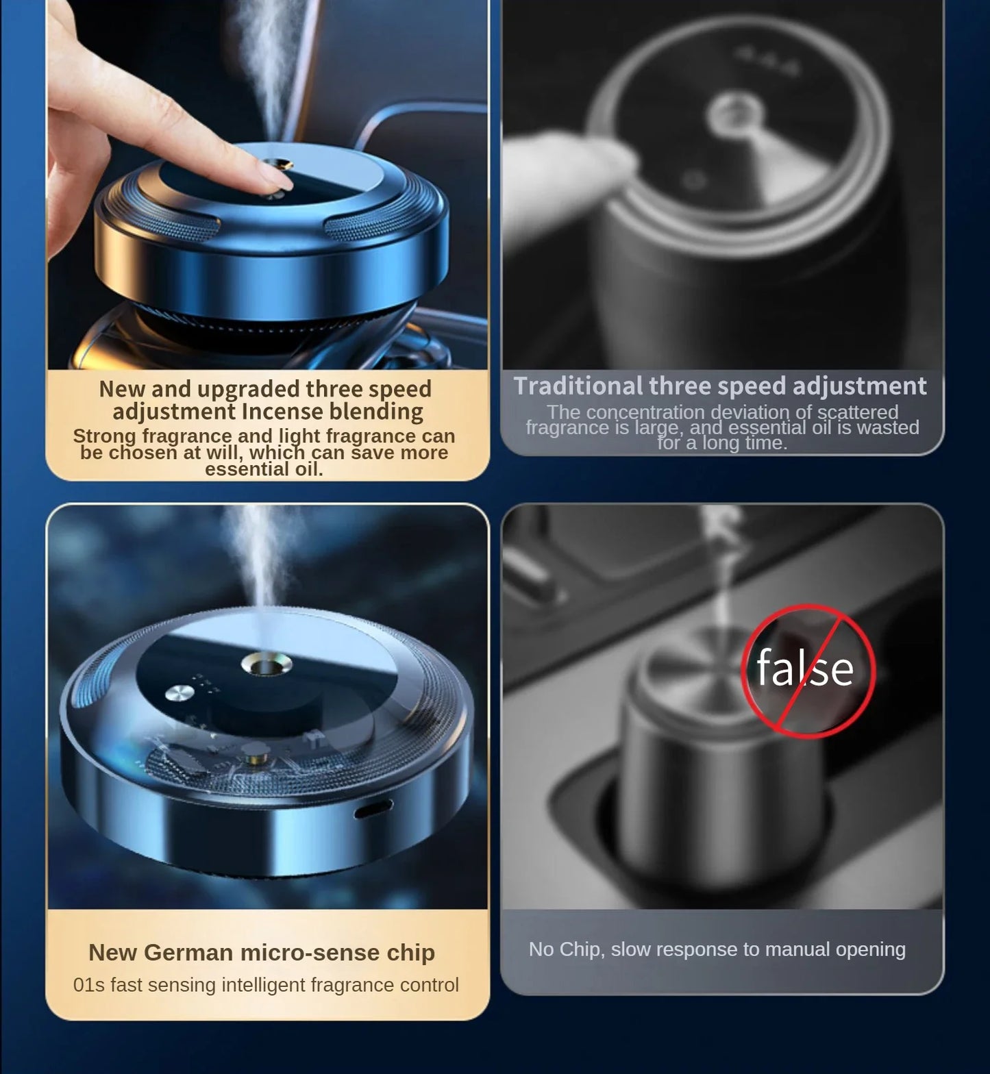 Car Air Freshener Air Purifier Smart Aroma Diffuser for Vehicle Essential Oils Diffuser Office Room Car Smell Distributor