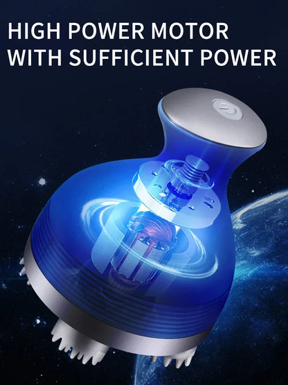 Electric Cordless Hair Scalp Massager with Kneading 4 Massage Nodes Handheld Portable Head Scratcher Massager Stress Relax