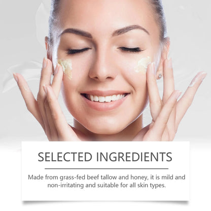 Tallow And Honey Moisturizing Cream For Dry Skin Deep Hydration Nourishing Cream For Soft Smooth Skin Care
