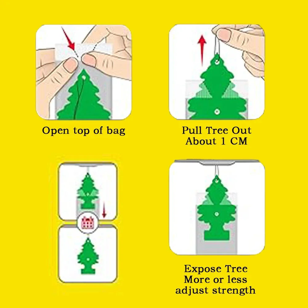 5-20pcs New Car Air Freshener Little Tress Car Air Freshener | Hanging Paper Tree for Home or Car