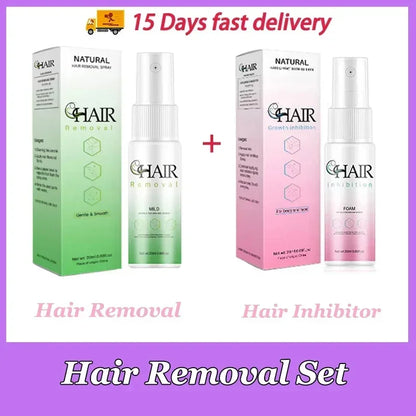 2 Minutes Fast Hair Removal Spray Painless Hair Growth Inhibitor Arm Armpit Leg Permanent Depilatory for Men Women Repair Care