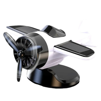 Car Air Freshener Creative Solar Powered Rotating Airplane Ornament Flavoring Fragrance Decoration Car Interior Accessories
