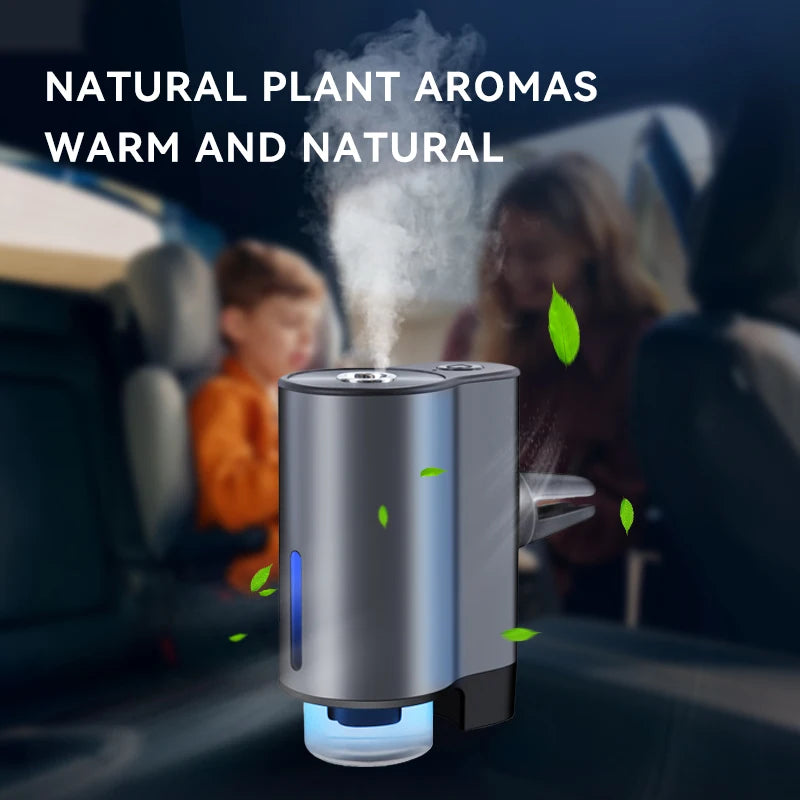 CAR Humidifier Essential Oil Diffuser Smart Car Air Aromatherapy Diffuser, Fragrance Car Air fresheners with Three Adjustable