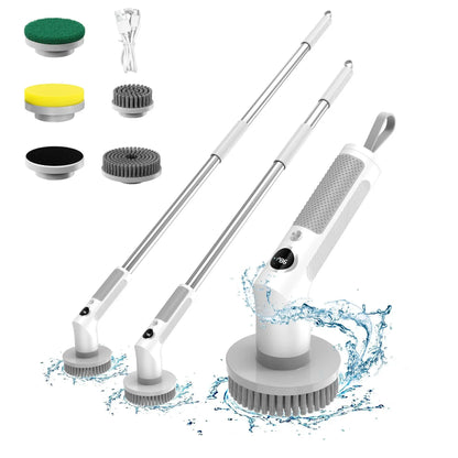 Kitchen Cleaning Tool USB 5 in 1 Cleaner Bathroom Bathtub Clean Brush Spin Scrubber Electric Cleaning Brush to Dishwashing Sink