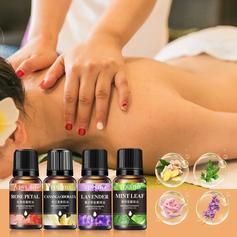 10ML Freshener Essential Oil Automotive Air Aromatherapy Oil Diffuser Humidifier Lavender Rose Eucalyptus Aromatherapy Oil