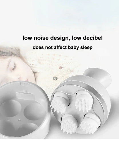 Electric Cordless Hair Scalp Massager with Kneading 4 Massage Nodes Handheld Portable Head Scratcher Massager Stress Relax