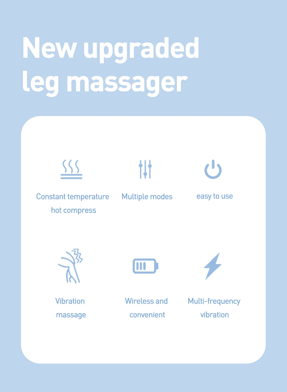 EMS Calf Massager Relieves Pain Constant Temperature Hot Pressure Vibration Massager Varicose Veins Relieves Fatigue