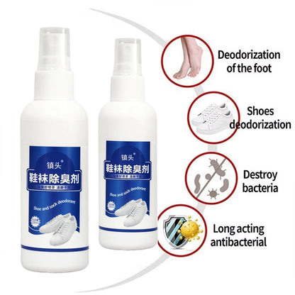 1/2/3pcs 100ml Shoes Socks Deodorizing Removal Spray Footwear Deodorant Antibacterial Antiperspirant Fresh Air Stink Remover