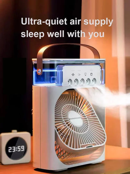 Portable 3 In 1 Fan AIr Conditioner Household Small Air Cooler LED Night Lights Air Adjustment Home Fans Dropshipping