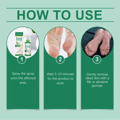 Foot Peeling Spray Improve Heel Cracking Repair Cough Dryness Rermove Dead Skin Exfoliation Antiperspirant Foot Moisture Spray