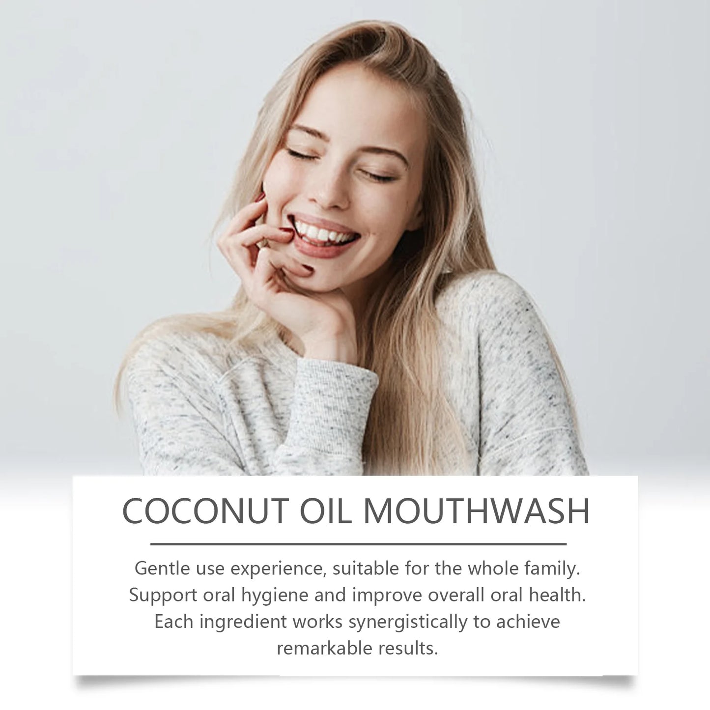 Oralhoe Coconut Oil Mouthwash Teeth Whitening Cleansing Refreshing Gums Fresher Oral Bad Breath Home Business Mouth Health Care