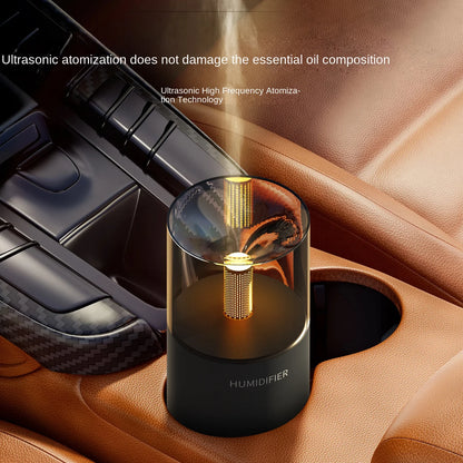 Cross-Border Home Aromatherapy Machine USB Desktop Automatic Fragrance Air Hydration Small Humidifier Artificial Flame Diffuser