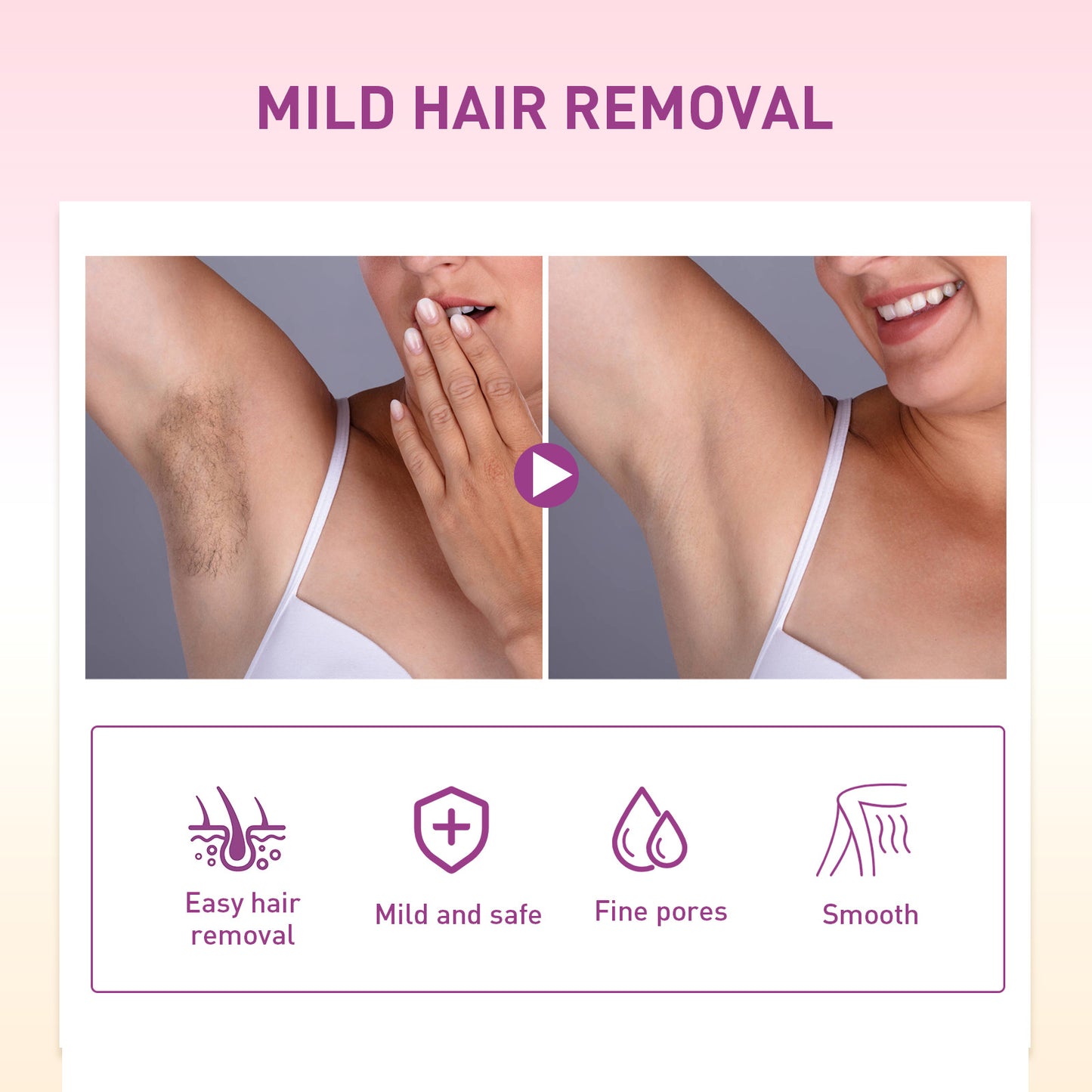 Hair Removal Spray Inhibit Growth Remove Underarm Arm Leg Private Parts Hair Mild Painless Long Lasting Cleaning Depilatory Mist