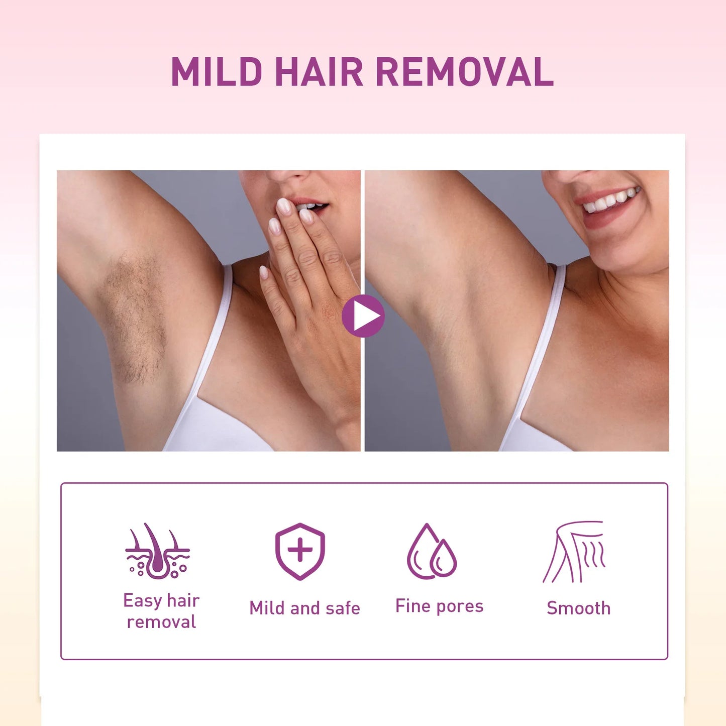 Hair Removal Spray Inhibit Growth Remove Underarm Arm Leg Private Parts Hair Mild Painless Long Lasting Cleaning Depilatory Mist