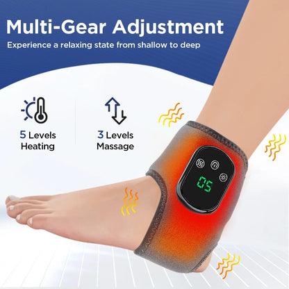 Electric foot massager vibrates and relaxes ankle massager warm and hot compress ankle brace joint sprain ankle brace relaxes mu