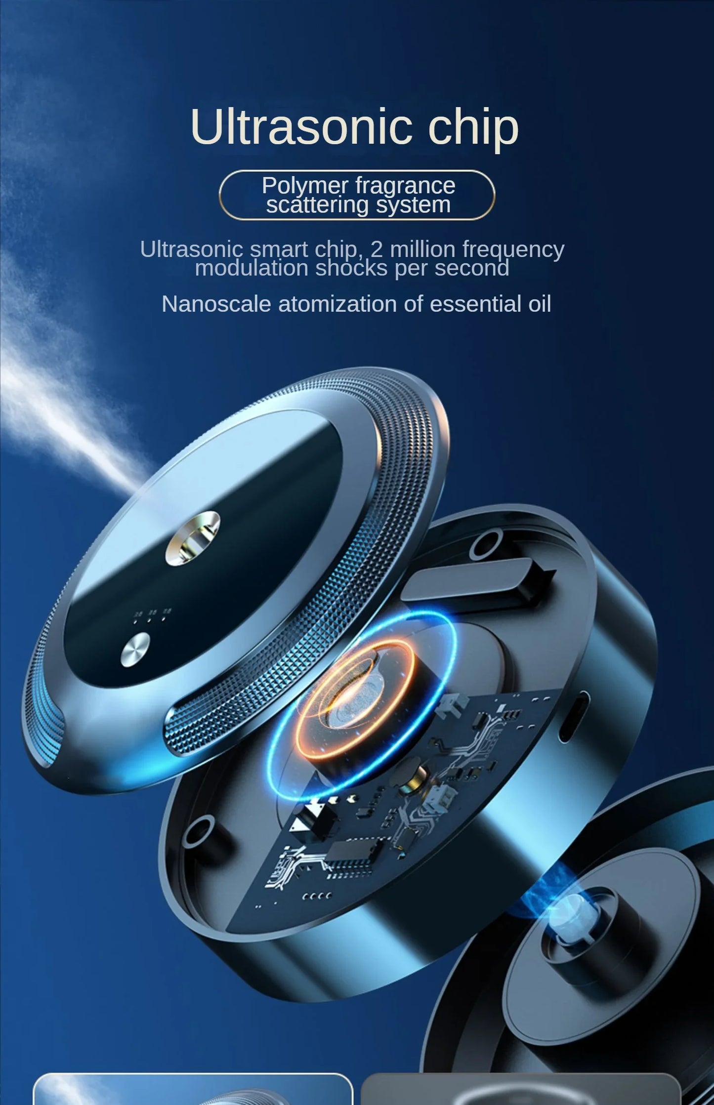 Car Air Freshener Air Purifier Smart Aroma Diffuser for Vehicle Essential Oils Diffuser Office Room Car Smell Distributor