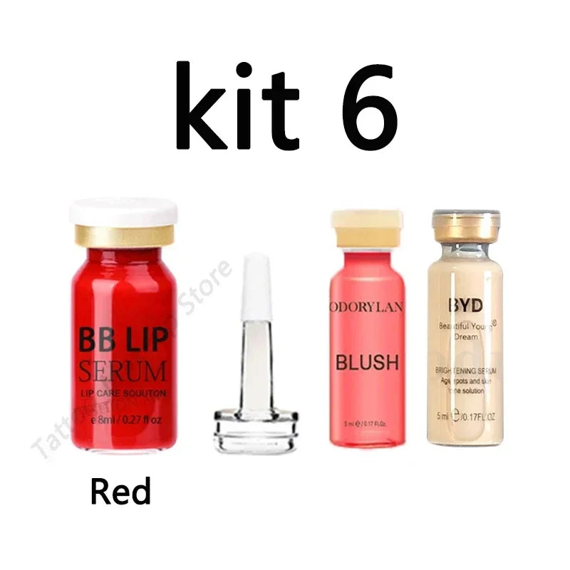 Korea 5ml BB Lip Serum BB Cream Glow Ampoule Starter Kit Brightening Moisturizing Lipstick Serum Kit Lip Gloss Pigment Skin Care