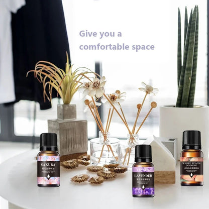 10ML Freshener Essential Oil Automotive Air Aromatherapy Oil Diffuser Humidifier Lavender Rose Eucalyptus Aromatherapy Oil