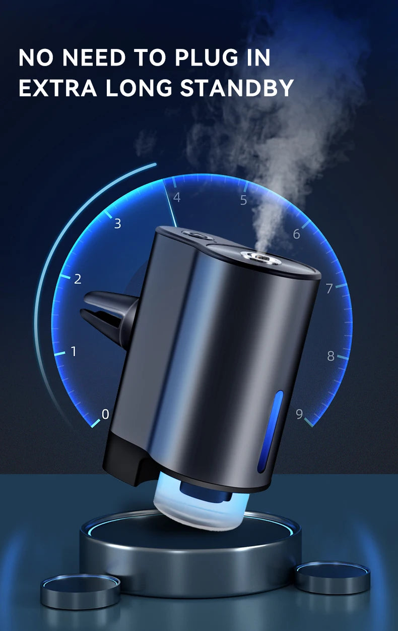 CAR Humidifier Essential Oil Diffuser Smart Car Air Aromatherapy Diffuser, Fragrance Car Air fresheners with Three Adjustable