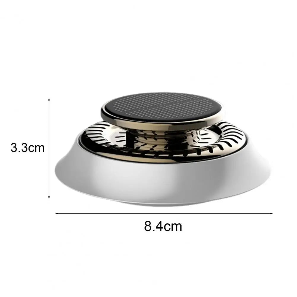 Solar Car Air Freshener Aromatherapy Diffuser with Natural Fragrance Auto Rotating Air Purifier Vehicle Interior Scents Decor