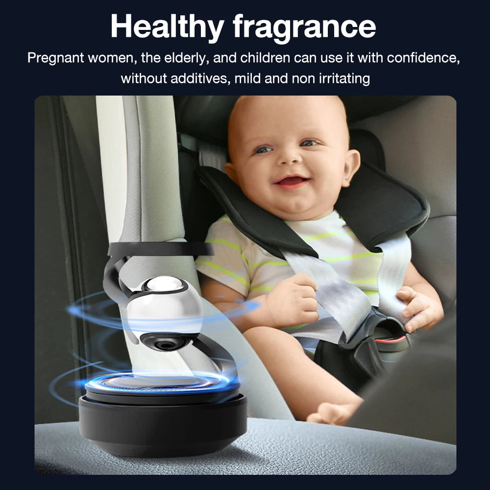 Solar Car Air Freshener Automatic Rotation Dashboard Fragrance Car Perfume Deodorant Oil Diffuser Auto Interiors Accessories