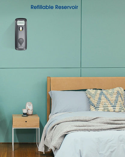 Automatic Fragrance Perfume Spray Distributor 300ML Liquid Air Freshener Dispenser LCD Programmable Toilet Room Odor Eliminator