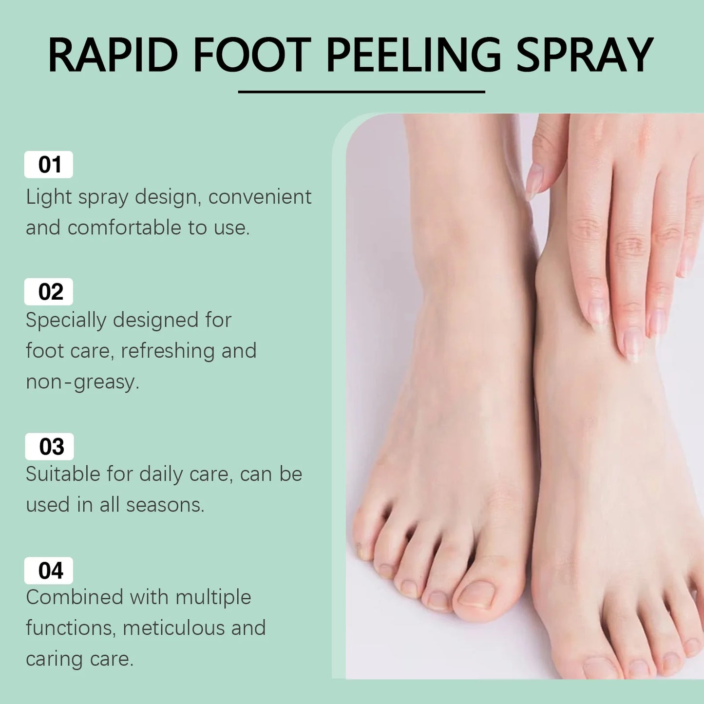 Foot Peeling Spray Improve Heel Cracking Repair Cough Dryness Rermove Dead Skin Exfoliation Antiperspirant Foot Moisture Spray