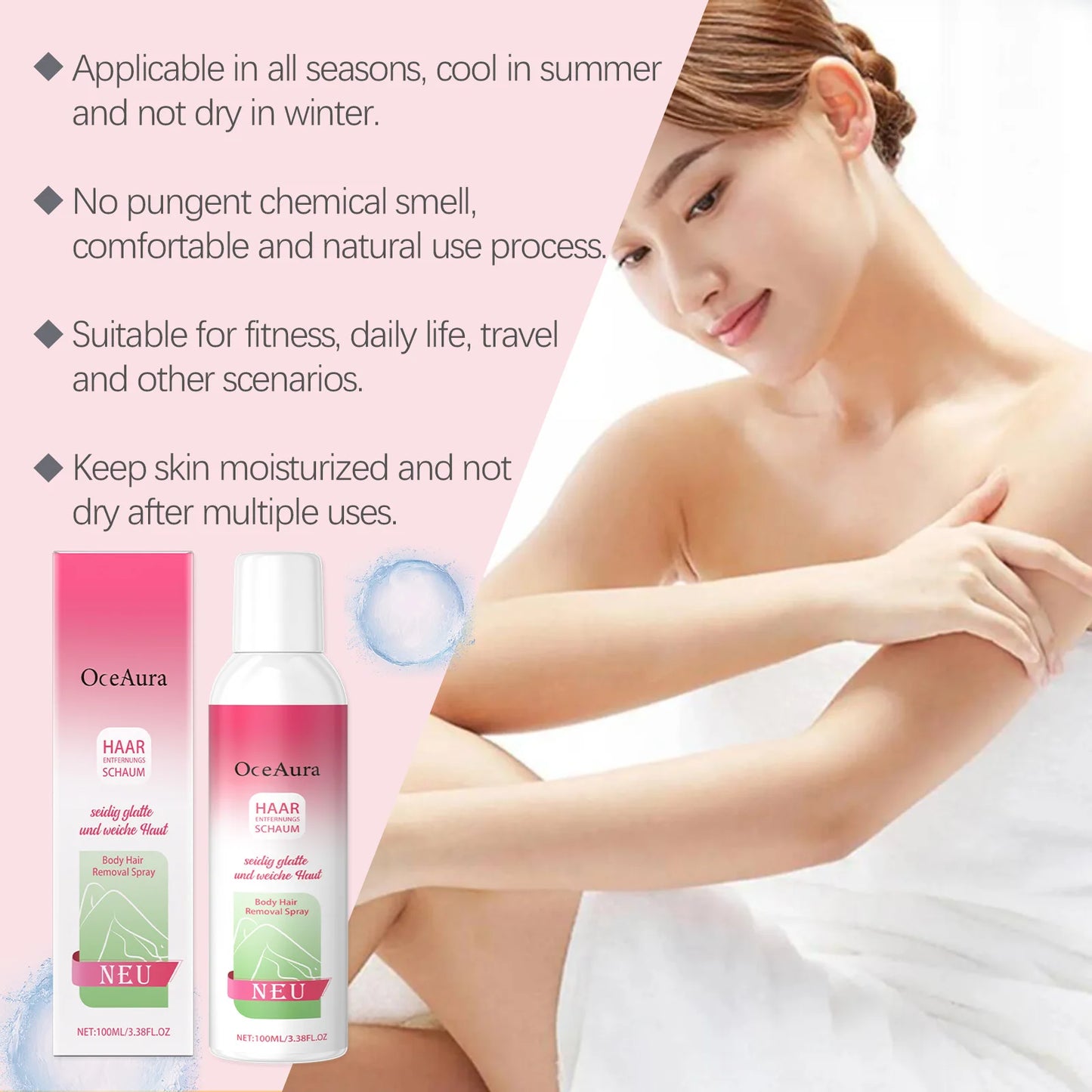 Hair Removal Spray Permanent Remove Armpit Leg Arm Intimate Areas Hair Soothing Delay Hair Growth Painless Depilatory For Women