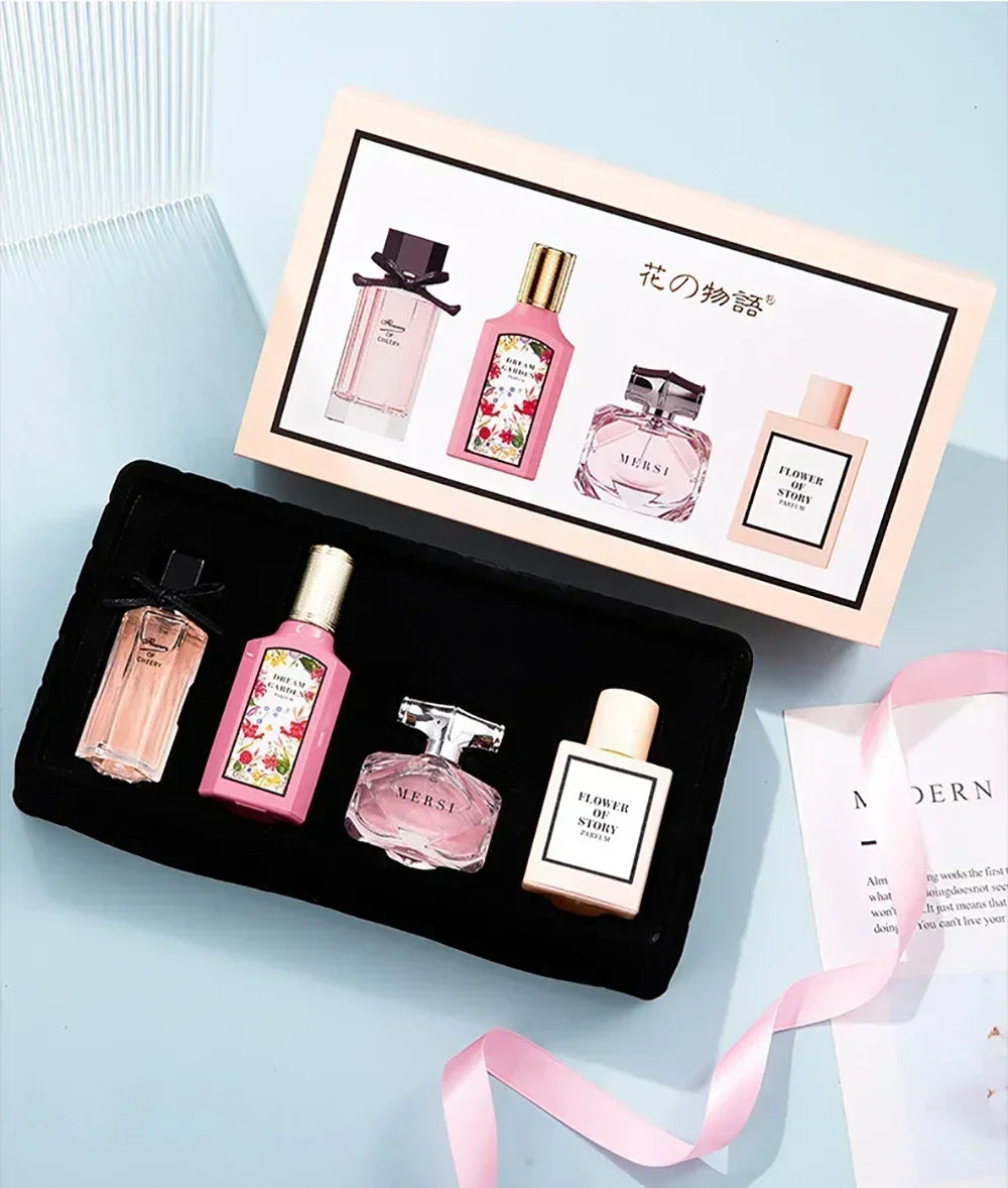 Womens Perfume Floral Scent Eau de Parfum 110ml Gift Box Four Piece Set Pheromone Balminess Духи Fragrance For Her